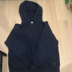 aritzia cozy fleece boyfriend zip hoodie